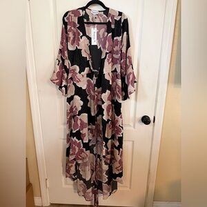 NWT Veronica M “Romano” Wrap Maxi Dress/Kimono/Robe